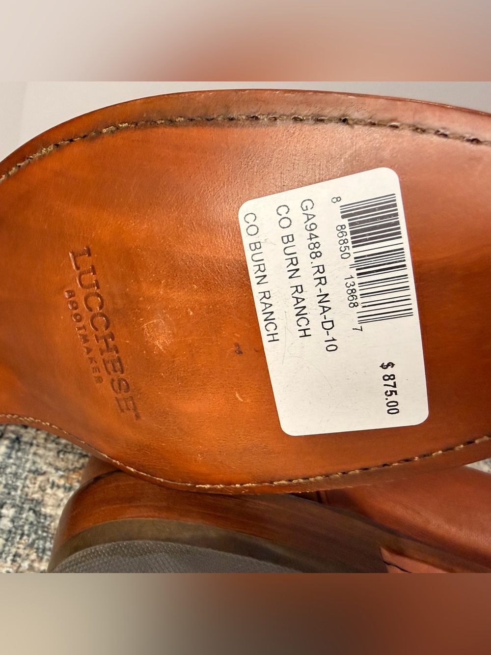 Lucchese Tanner Co Burn Ranch Roper Boot - Picture 8 of 9